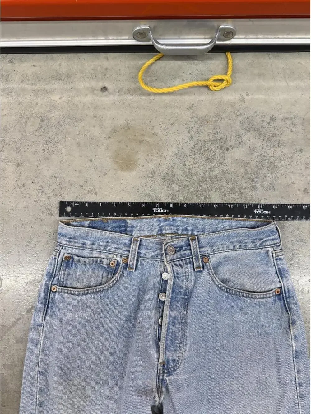 vintage levis 501 faded blue made in usa straight leg jeans size 31 x 30